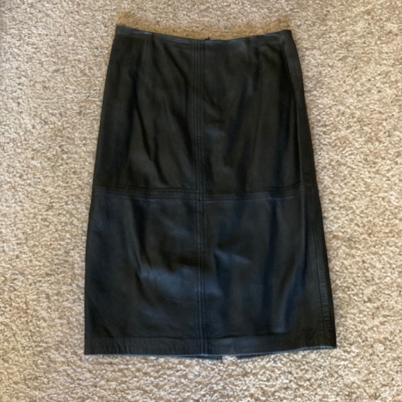 Boden Dresses & Skirts - NBW Boden Black Leather Pencil Skirt Size 4